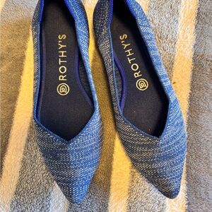 Rothy's Women's Heathered Blue Point Flats